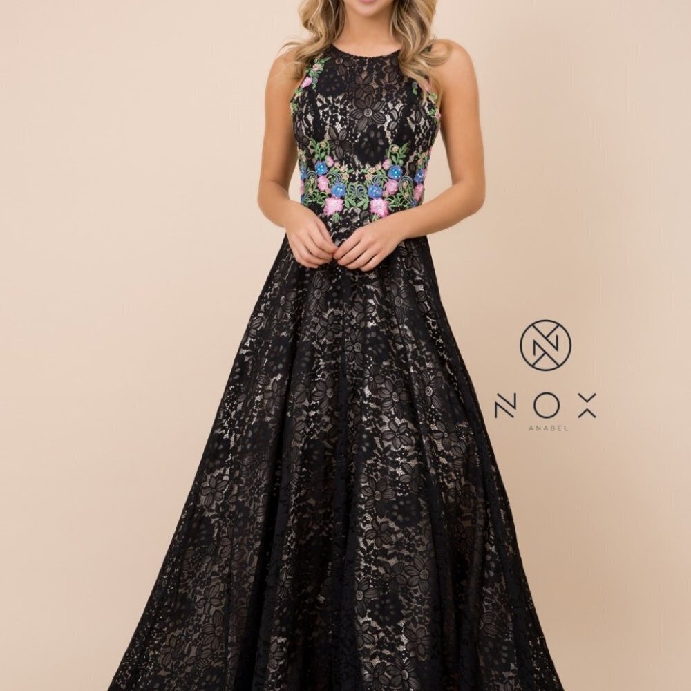 N/A Scoop Neck A-Line Shape Prom Dress NX8281